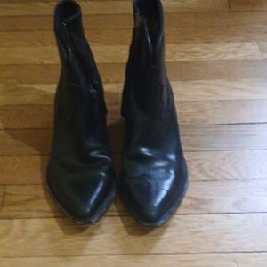 Frye Black Leather Ankle Booties